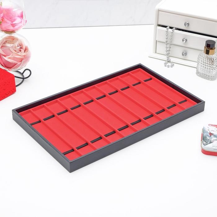 Подставка для украшений на 10 мест, 40,5×25×2,5, цвет красный Подставка для украшений на 10 мест, 40,5×25×2,5, цвет красный