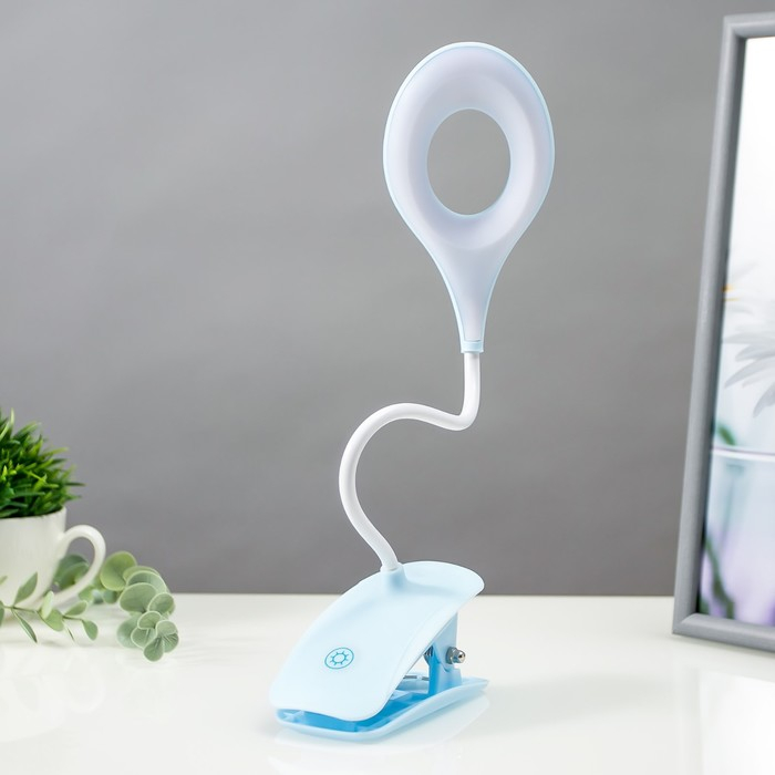 Настольная лампа сенсорная 16751/1 LED 2Вт 6000К USB АКБ синий 14,5х6х41 см RISALUX Настольная лампа сенсорная 16751/1 LED 2Вт 6000К USB АКБ синий 14,5х6х41 см RISALUX