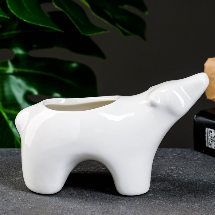 Горшок Горшок "Полярный медведь" 10*14*11 см