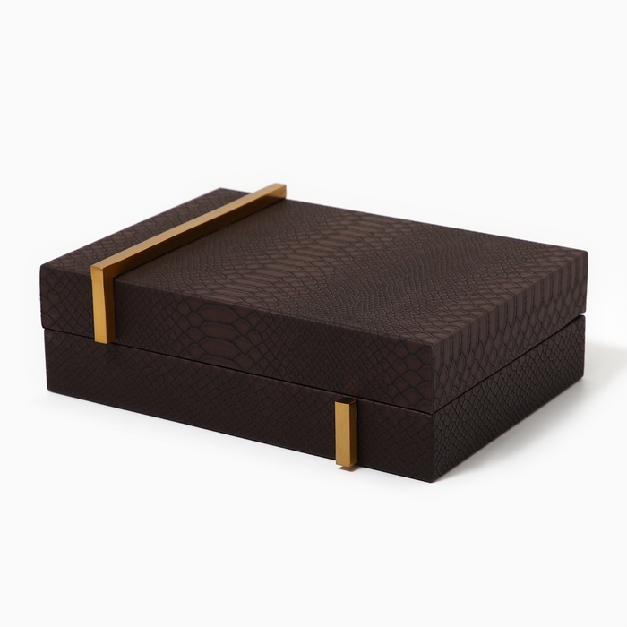 Шкатулка для украшений из кожзама, 23 х 16 х 7 см Шкатулка для украшений из кожзама, 23 х 16 х 7 см