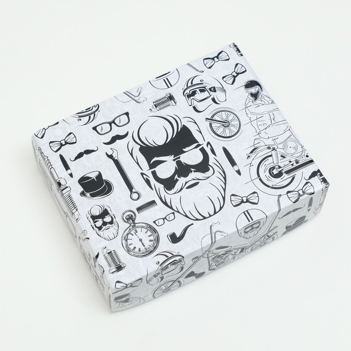 Коробка подарочная крышка-дно Коробка подарочная крышка-дно "Коллаж", без окна, 18 х 15 х 5 см