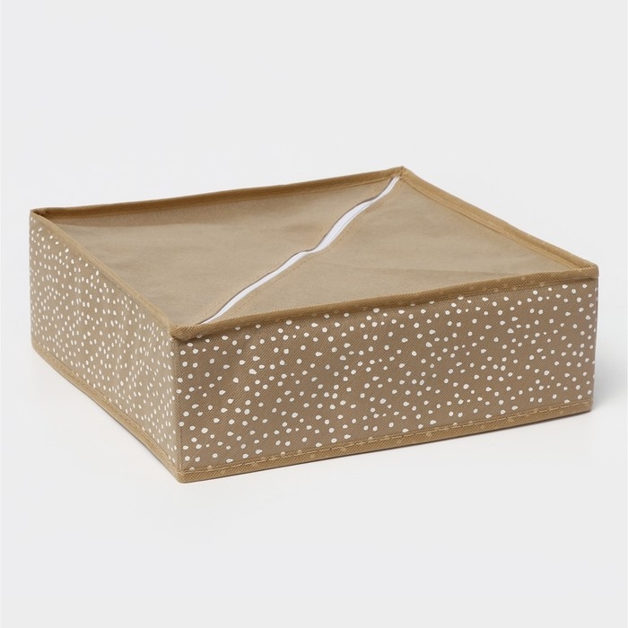 Органайзер для хранения белья Доляна Points, 24 ячейки, 30×30×10 см, цвет бежевый Органайзер для хранения белья Доляна Points, 24 ячейки, 30×30×10 см, цвет бежевый