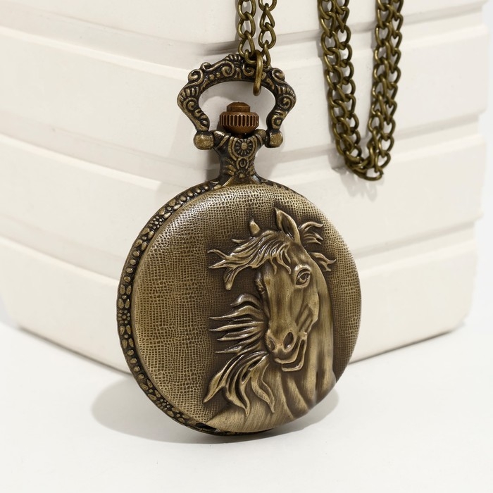 Часы карманные Часы карманные "Конь", кварцевые, d циферблата-4.5 см