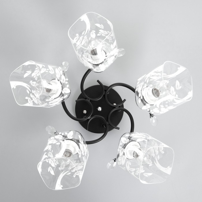 Люстра Люстра "Ариса" 5хЕ27 40Вт чёрный 58х58х27 см BayerLux