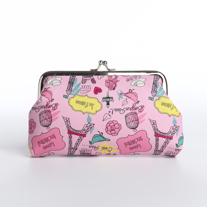 Косметичка на фермуаре, цвет розовый