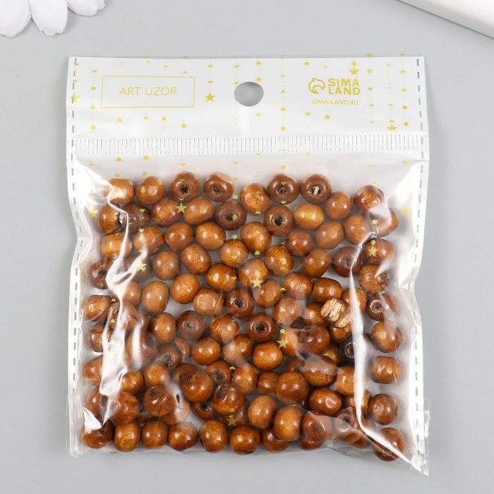 Бусины для творчества дерево Бусины для творчества дерево "Натуральные" d=0,8 см набор 20 гр