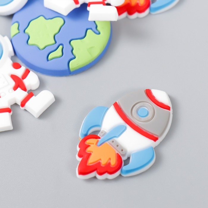 Декор для творчества резина Декор для творчества резина "Космос" набор 15 шт МИКС 3х3 см