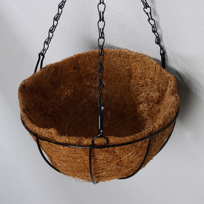 Кашпо подвесное, d = 20 см, с кокосовым вкладышем, «Полусфера» Кашпо подвесное, d = 20 см, с кокосовым вкладышем, «Полусфера»