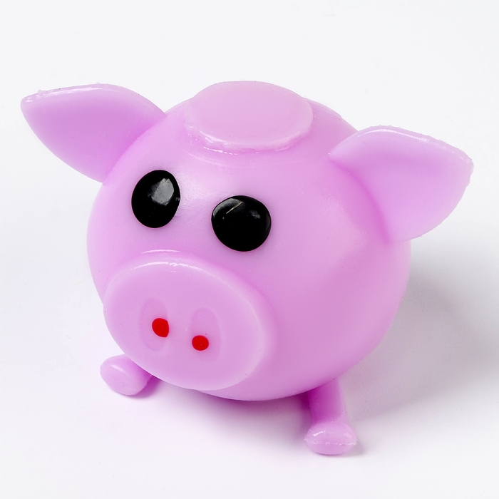 Мялка Мялка "Свинка" с пастой, цвета МИКС