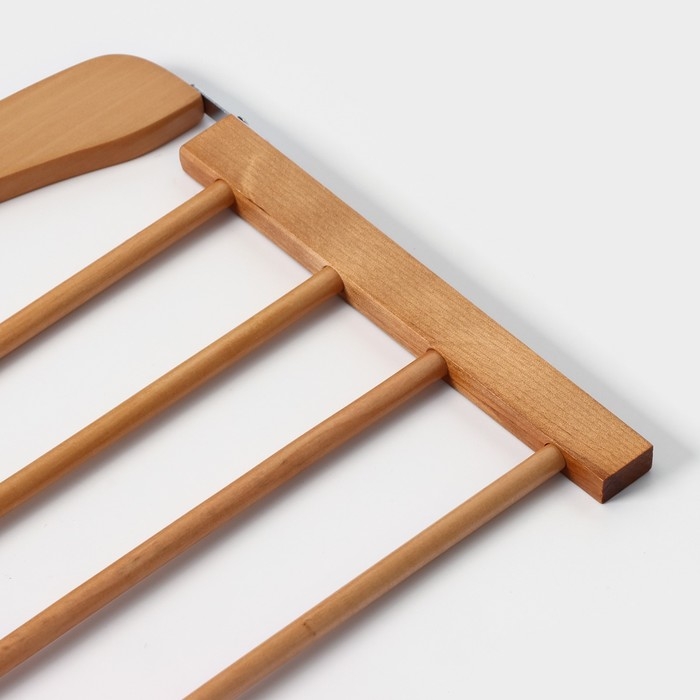 Плечики - вешалка для брюк и юбок LaDо́m Bois, 38,5×1,2×34,3 см, деревянная сорт А, многоуровневая, широкие плечики Плечики - вешалка для брюк и юбок LaDо́m Bois, 38,5×1,2×34,3 см, деревянная сорт А, многоуровневая, широкие плечики