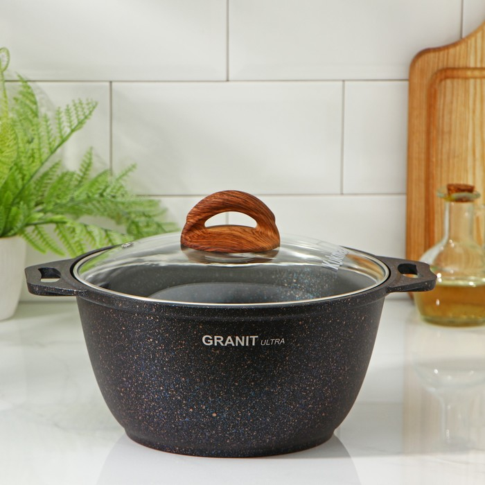 Кастрюля Granit ultra, 3 л, d=22 см, h=12.5 см, антипригарное покрытие Кастрюля Granit ultra, 3 л, d=22 см, h=12.5 см, антипригарное покрытие