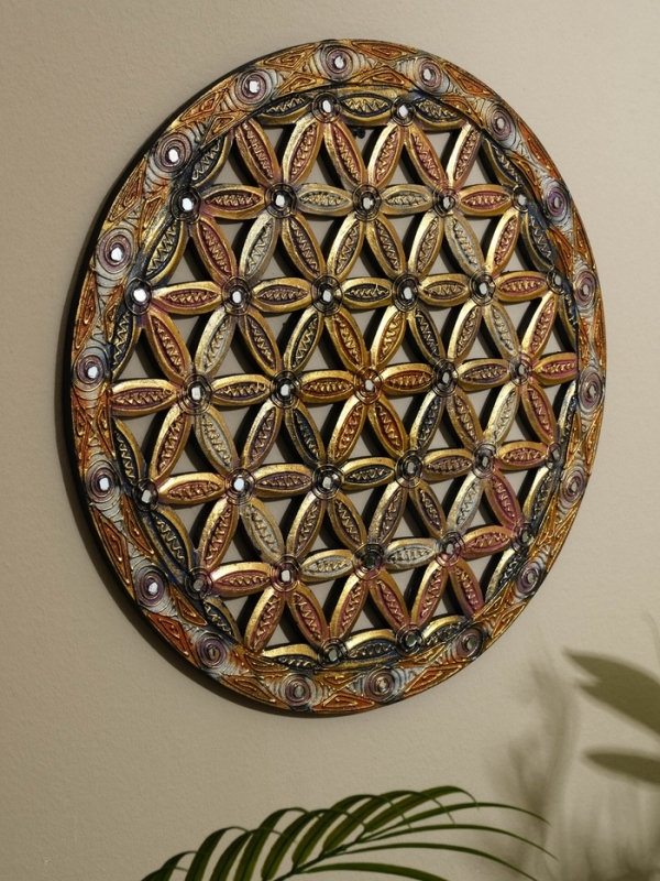 Панно резное МДФ "Цветы", 40х40х0,6 см