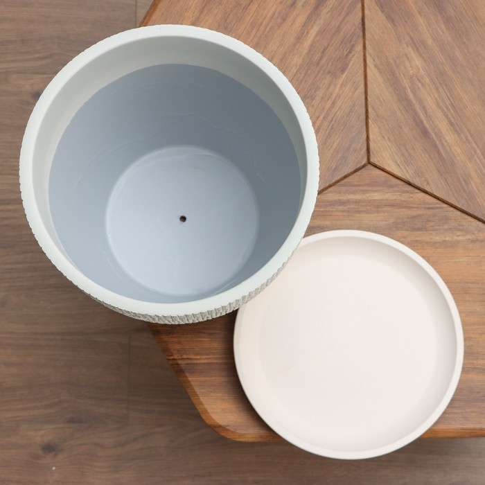 Горшок цветочный Горшок цветочный "Ротанг светло-серый бутон №8", 22 л