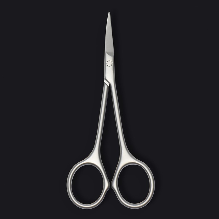 Ножницы маникюрные «Premium», узкие, загнутые, 10,5 см, на блистере, цвет матовый серебристый Ножницы маникюрные «Premium», узкие, загнутые, 10,5 см, на блистере, цвет матовый серебристый