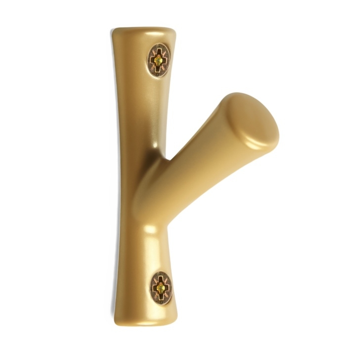 Крючок мебельный CAPPIO BRANCH, однорожковый, матовое золото Крючок мебельный CAPPIO BRANCH, однорожковый, матовое золото