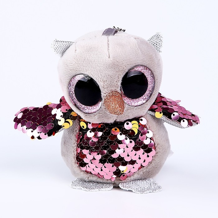 Мягкая игрушка «Сова», на брелоке, 10 см, цвета МИКС Мягкая игрушка «Сова», на брелоке, 10 см, цвета МИКС