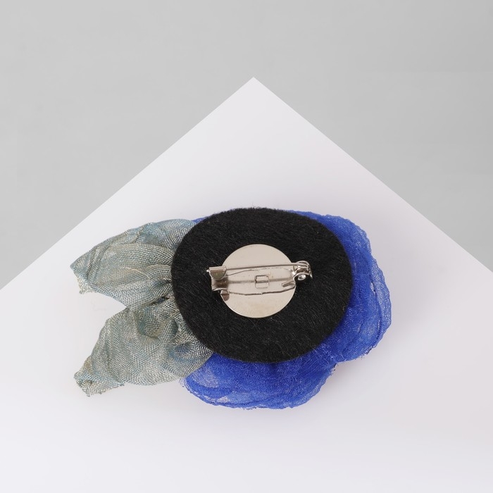 Брошь «Цветок» роза, цвет синий Брошь «Цветок» роза, цвет синий