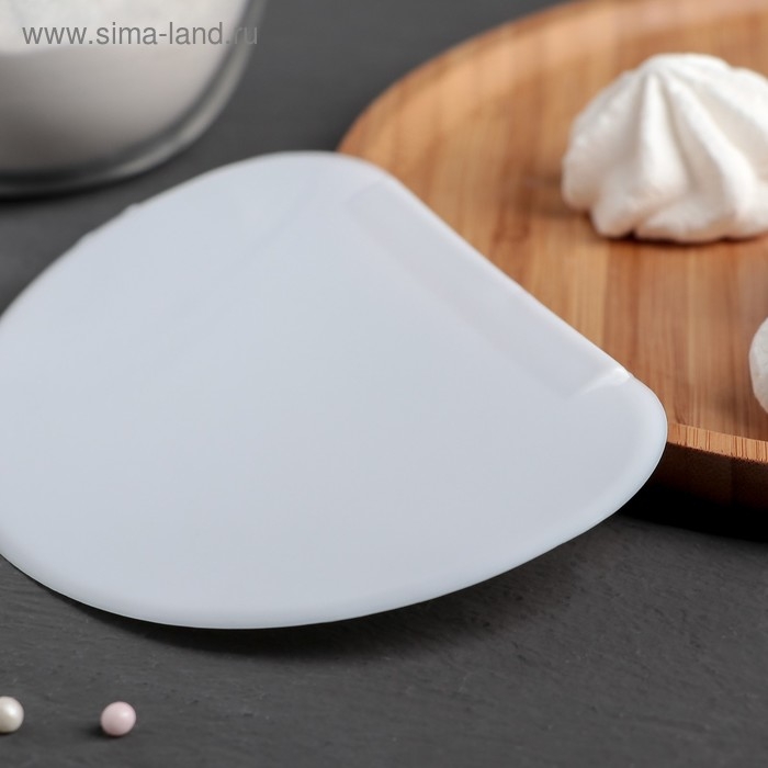 Шпатель кондитерский, 14,5×9,5 см, цвет белый