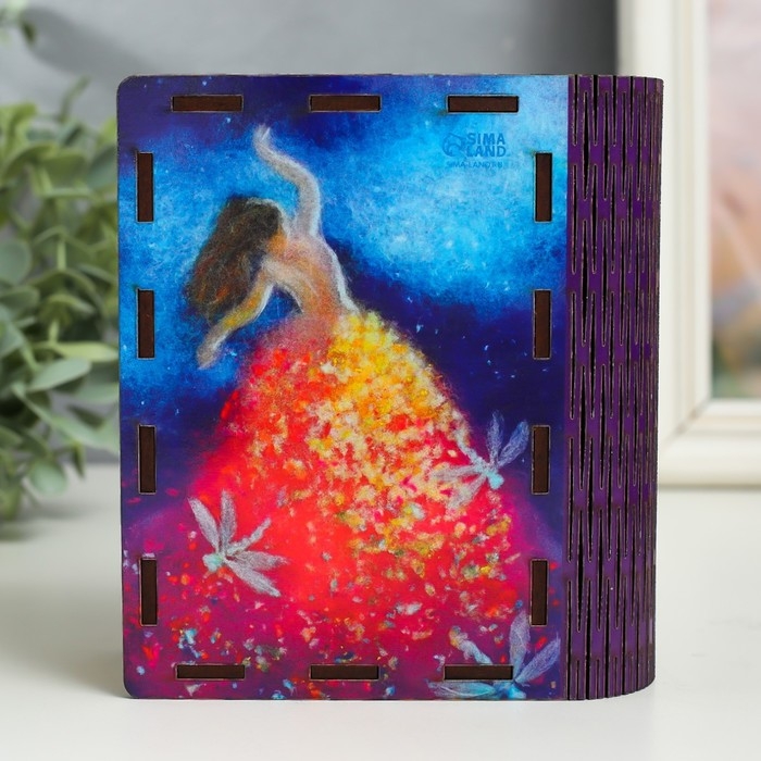 Шкатулка-книга  Шкатулка-книга "8 марта. Стрекозы" 14 см