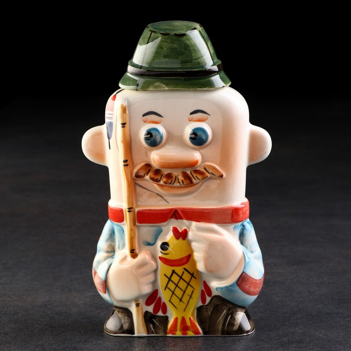 Штоф фарфоровый «Рыбак», 0.35 л, в упаковке книге Штоф фарфоровый «Рыбак», 0.35 л, в упаковке книге