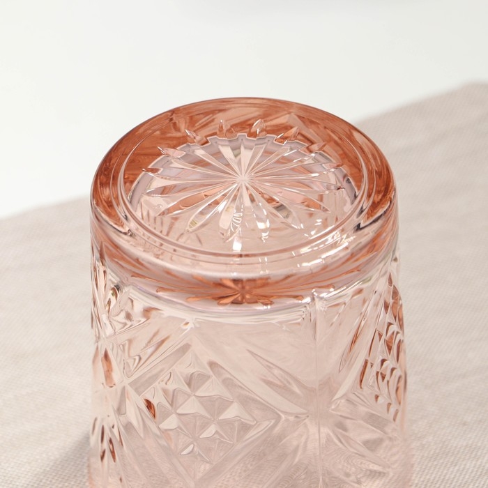 Стакан низкий стеклянный «Зальцбург», 300 мл, цвет розовый Стакан низкий стеклянный «Зальцбург», 300 мл, цвет розовый