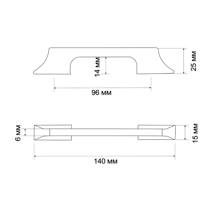 Ручка-скоба CAPPIO RSC020, алюминий, м/о 96 мм, цвет черный Ручка-скоба CAPPIO RSC020, алюминий, м/о 96 мм, цвет черный