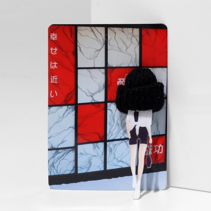 Брошь «Девочка» в велосипедках, цветная в серебре Брошь «Девочка» в велосипедках, цветная в серебре