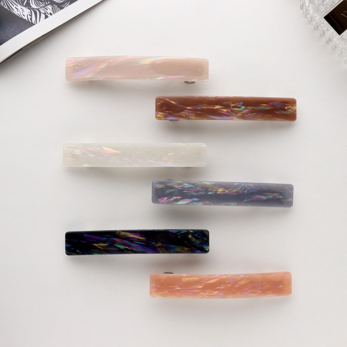 Заколка-автомат для волос Заколка-автомат для волос "Глория" переливы, 11 см, микс