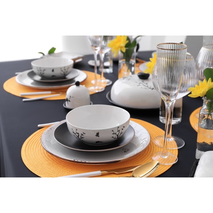 Салатник Доляна «Весенний вечер», 600 мл, d=15,5 см, цвет белый Салатник Доляна «Весенний вечер», 600 мл, d=15,5 см, цвет белый