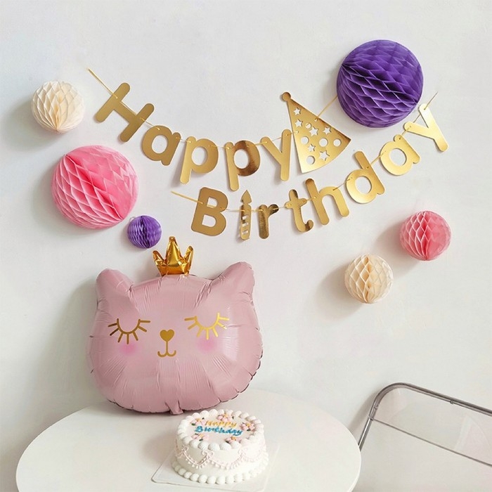 Шар фольгированный 32" &laquo;Кошечка-королева розовая&raquo;, фигура