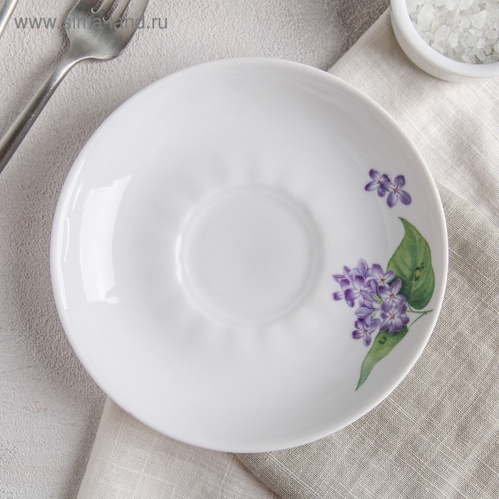 Блюдце фарфоровое «Сирень», d=15 см Блюдце фарфоровое «Сирень», d=15 см
