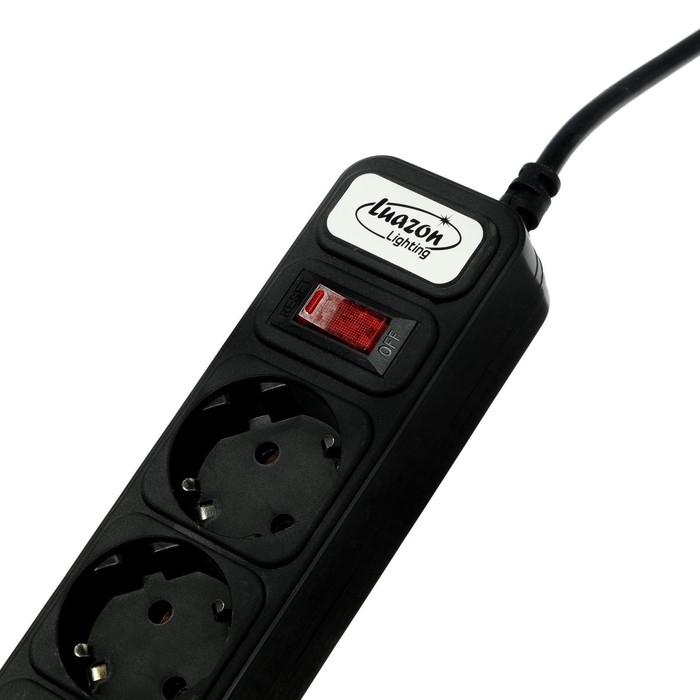 Сетевой фильтр Luazon Lighting, 6 розеток, 1.8 м, 2200 Вт, 3 х 0.75 мм2, 10 А, 220 В, черный Сетевой фильтр Luazon Lighting, 6 розеток, 1.8 м, 2200 Вт, 3 х 0.75 мм2, 10 А, 220 В, черный