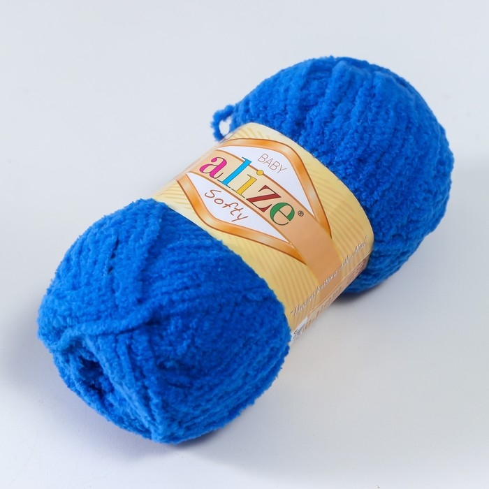 Пряжа Пряжа "Softy" 100% микрополиэстер 115м/50гр (141 василек)