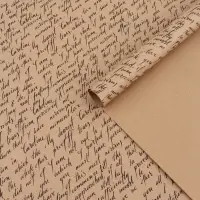Бумага упаковочная крафт &laquo;Рукопись&raquo;, 70&times;100 см, 1 лист