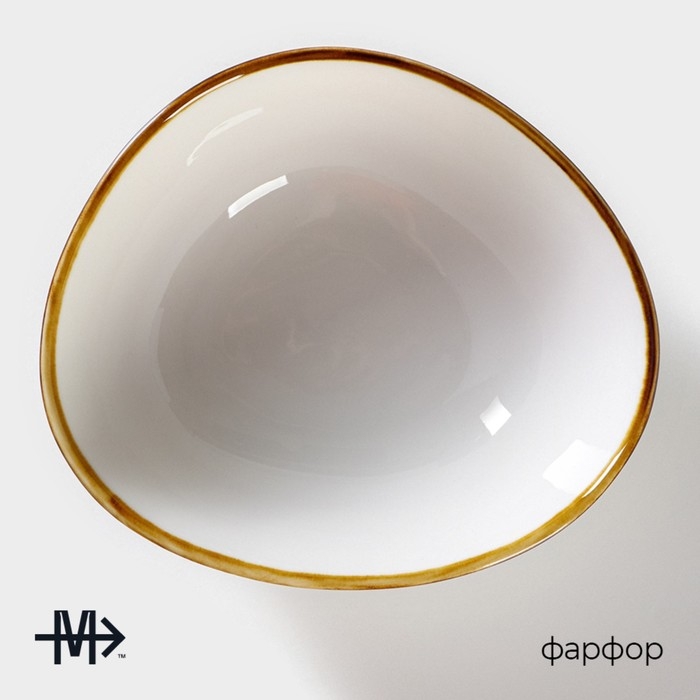 Салатник фарфоровый Magistro «Церера», 440 мл, 15,5×13,4 см, цвет белый