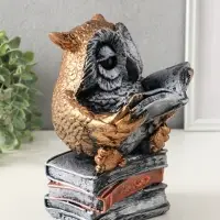 Копилка "Сова с книгой" 25х18 см, бронза с серебром Копилка "Сова с книгой" 25х18 см, бронза с серебром