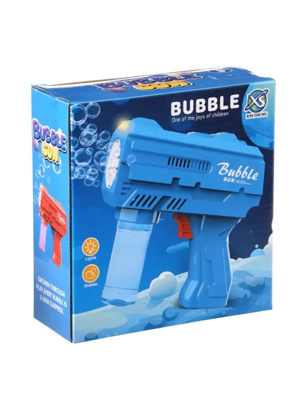 Генератор мыльных пузырей &laquo;Пистолет&raquo;, световые эффекты, работает от батареек, красный