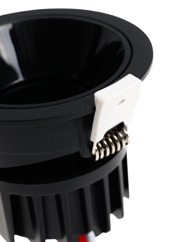 Светильник светодиодный встраиваемый, поворотный, 6Вт, 6500К, с драйвером, D75, черный Светильник светодиодный встраиваемый, поворотный, 6Вт, 6500К, с драйвером, D75, черный