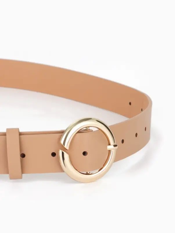 Ремень женский, 4&times;110 см, матовая пряжка, 1 прокол, бежевый