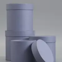 Набор шляпных коробок  4 в 1 "Графит" 18 &times; 18 ‒14 &times; 14 см