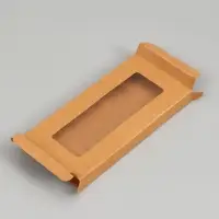 Коробка под плитку шоколада, крафт, с окном 17.1&times;8&times;1.4 см