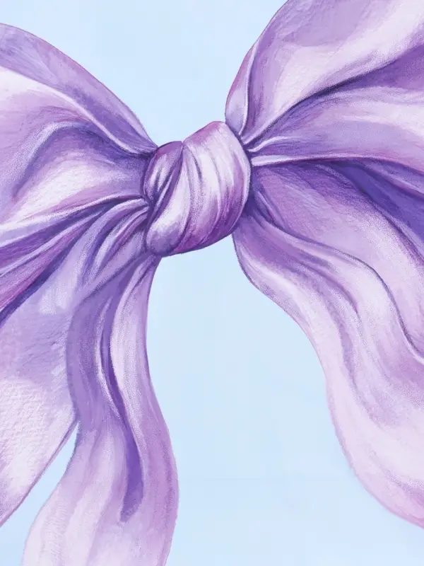 Пакет подарочный "Сиреневый бант" ламинированный 26 х 12 х 32 см