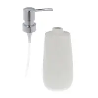 Диспенсер для жидкого мыла тм VETTA Тиволи, 240мл, керамогранит, белый, 7,3x7,3x18,5см