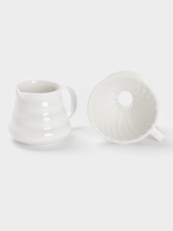 Пуровер-Кофейник "Глянец" 14,1х11,9х17,1, цвет белый