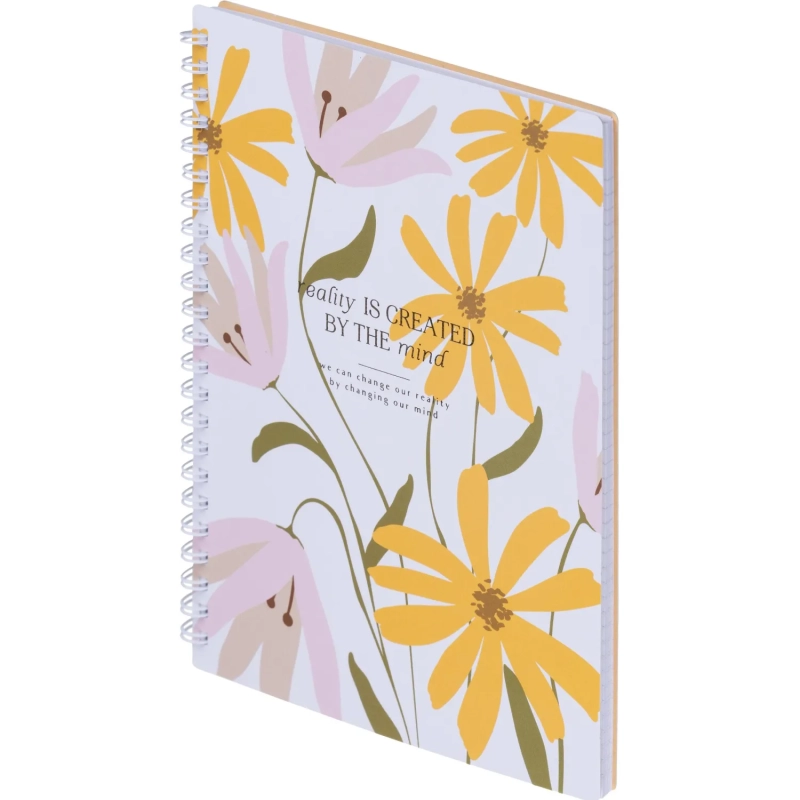 Тетрадь общая, BS, А5, 80л., клетка, спираль. April, цветы N4188