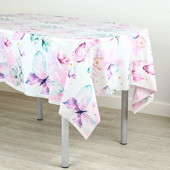 Скатерть одноразовая "Бабочки" 180х137