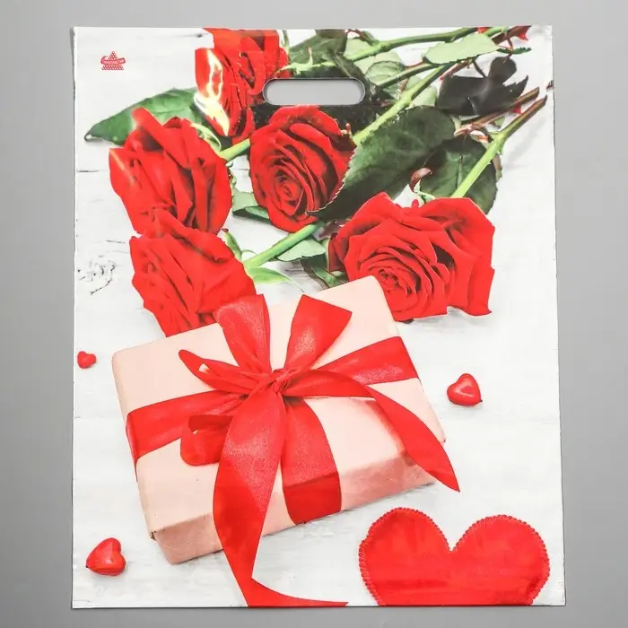 Пакет «Свидание», полиэтиленовый с вырубной ручкой, 38×45 см, 60 мкм Пакет «Свидание», полиэтиленовый с вырубной ручкой, 38×45 см, 60 мкм