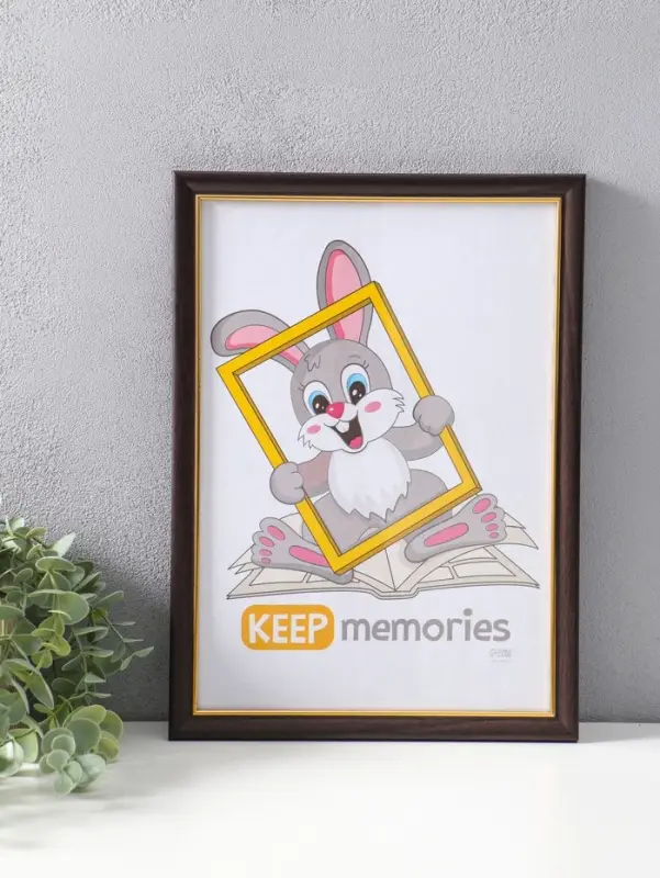 Фоторамка для фото 21&times;30 см Keep memories &laquo;Офисная&raquo;, пластик, венге, (пластиковый экран)