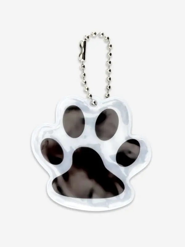 Светоотражающий элемент &laquo;Лапка&raquo;, двусторонний, 5.5&times;4.8 см, цвет белый