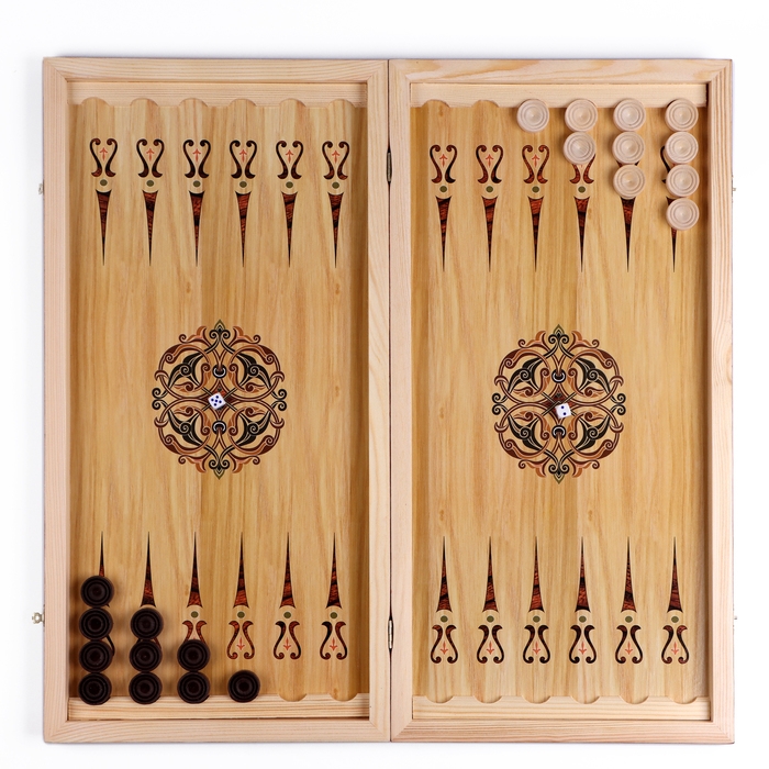 Нарды деревянные большие, с шашками Нарды деревянные большие, с шашками "Дракон", настольная игра, 60 х 60 см